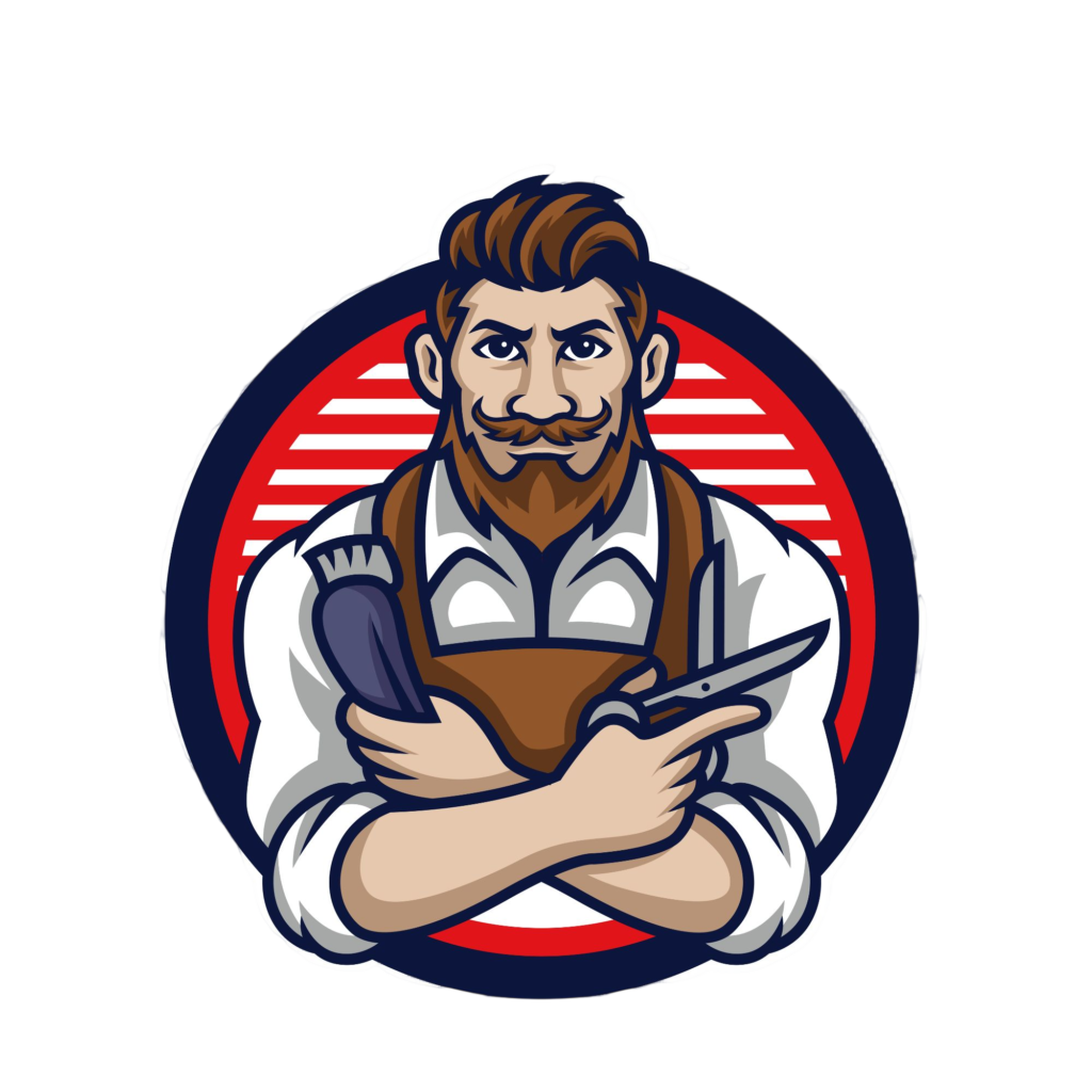 Fade buzz cut logo
