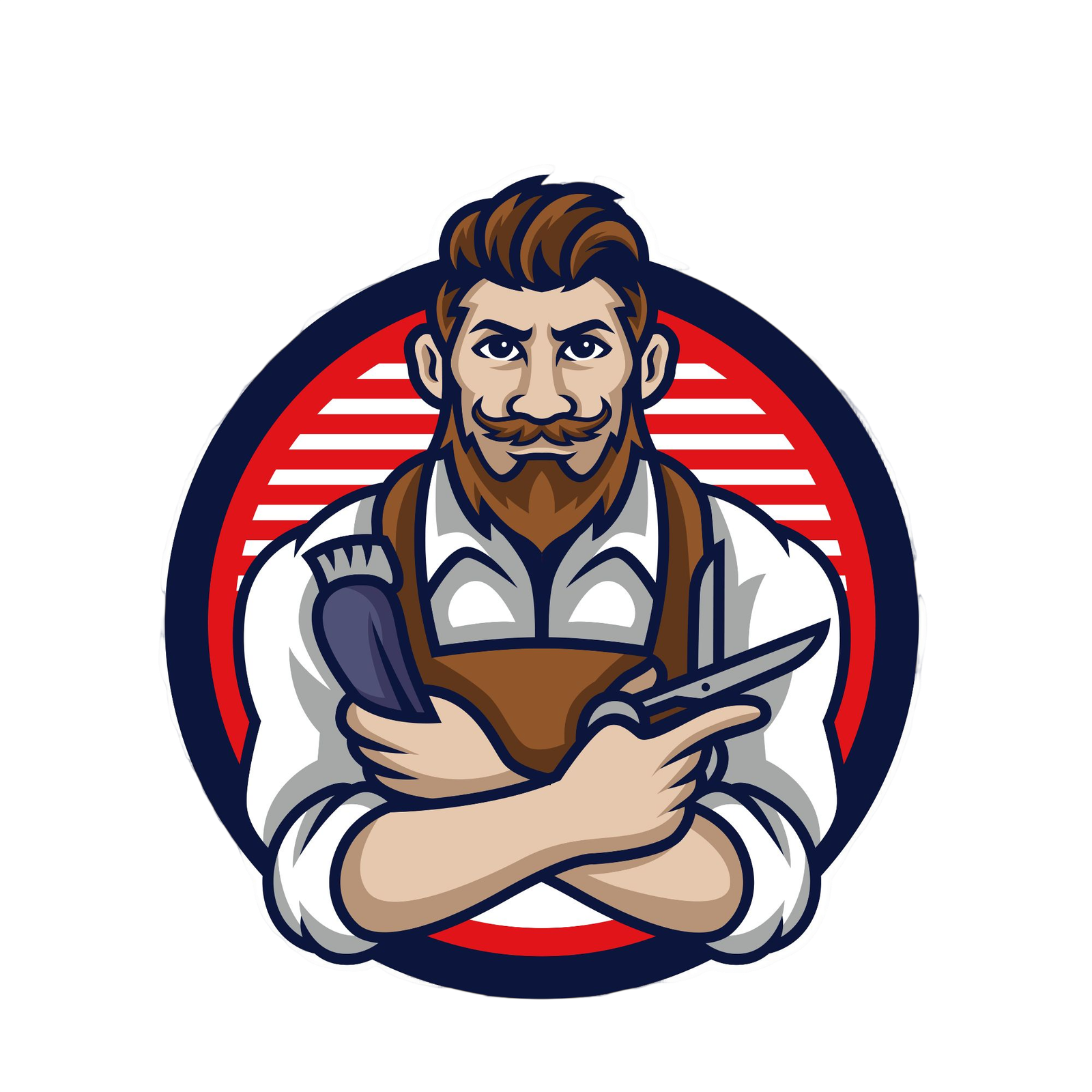 Fade buzz cut logo