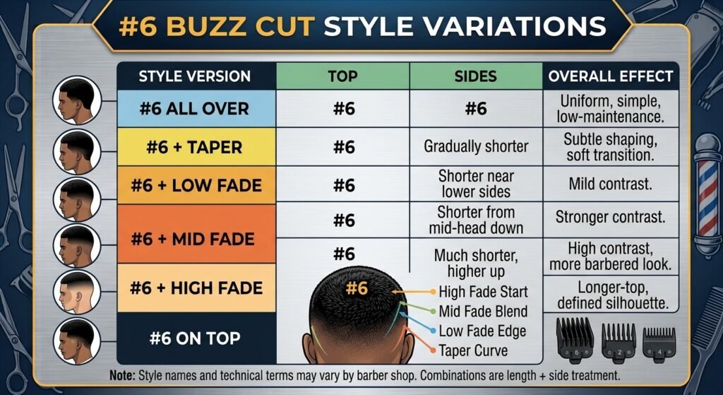 #6 Buzz Cut Style Variations
