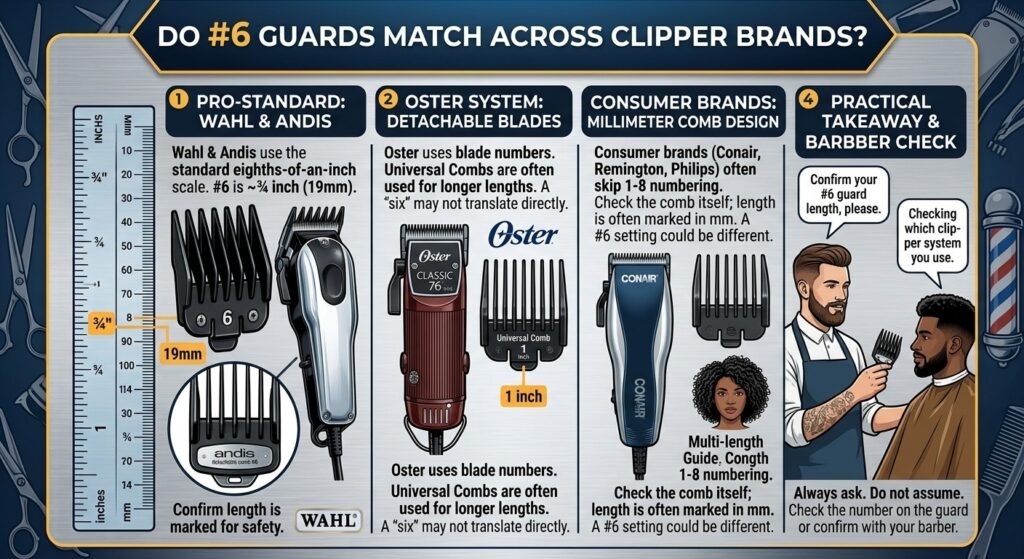 #6 Guards Match Across Clipper Brands