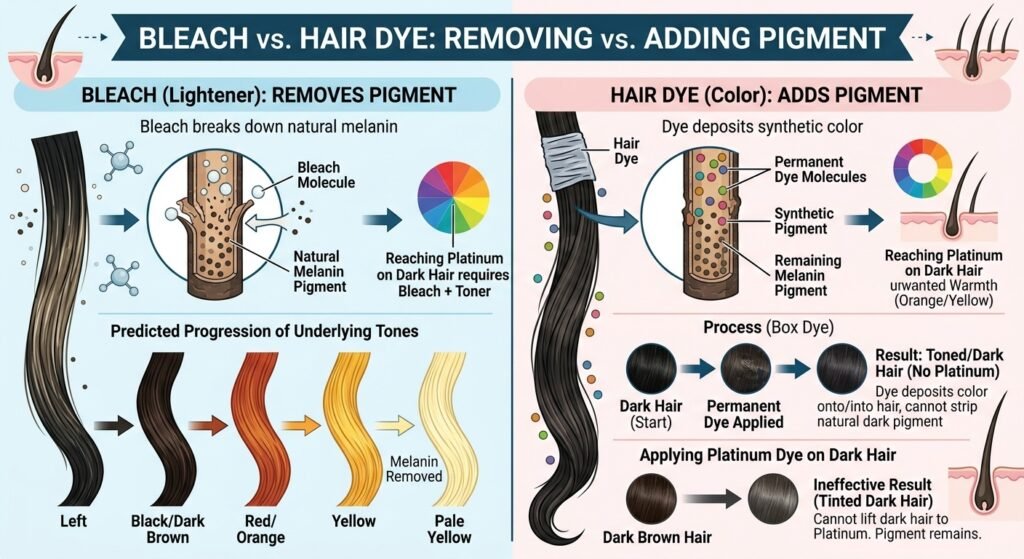 Bleach vs. Hair Dye