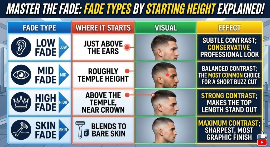Fade Types by Starting Height