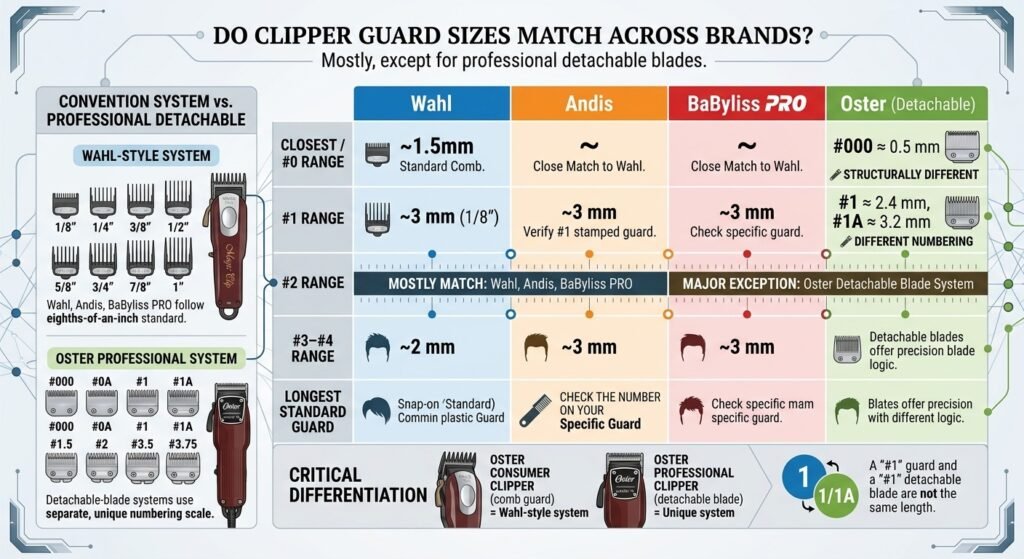 Guard Sizes Match Across Brands