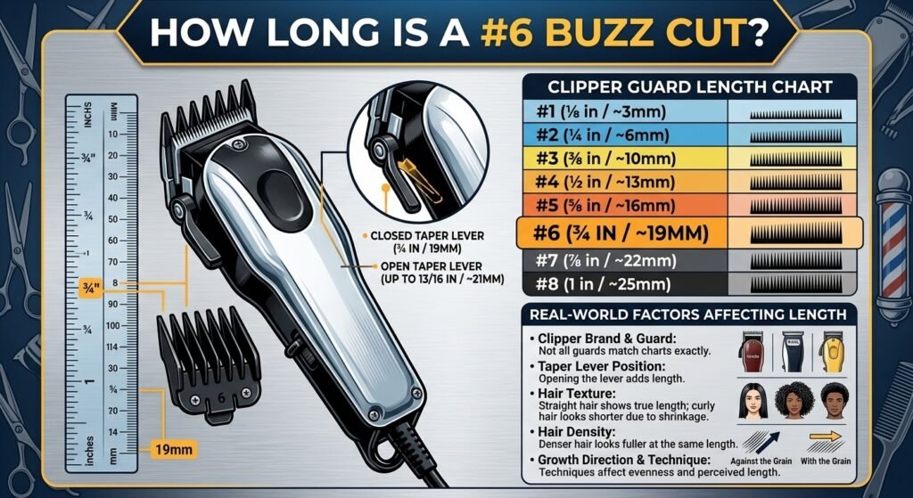 How Long Is a #6 Buzz Cut