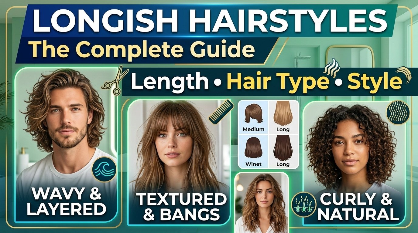 Longish Hair 101: Length, Styles & Styling Tips